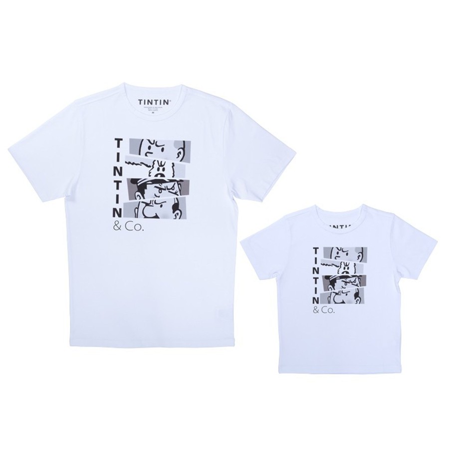 Mode - Maison Tintin | T-Shirt Tintin - Tintin&Co N/B Blanc