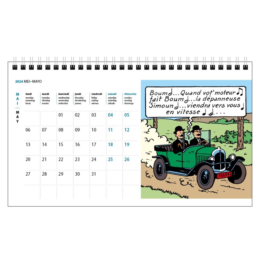 Livres - Papeterie Tintin | Calendrier A Poser Tintin 2024