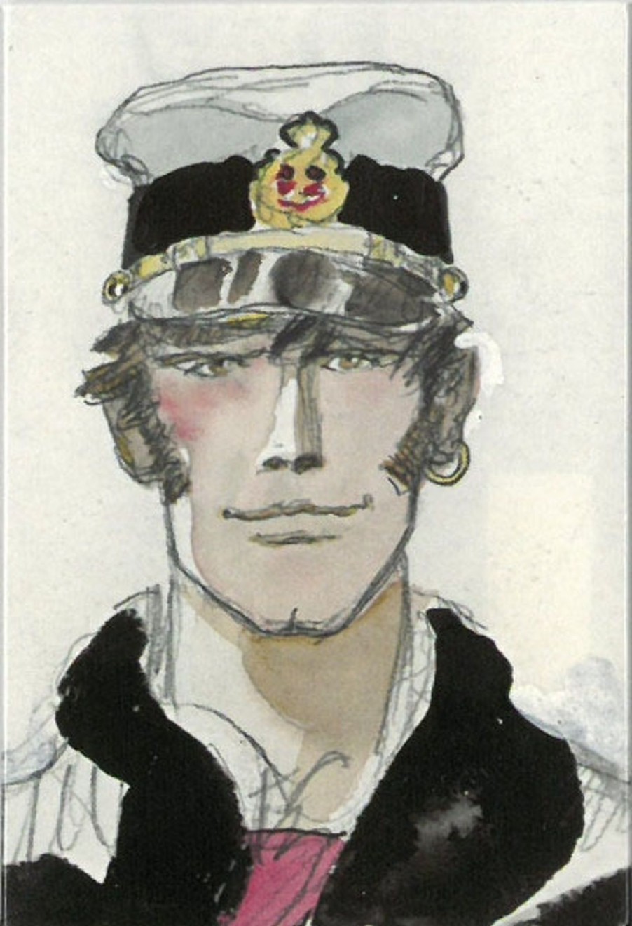 Les Invites De Tintin Corto Maltese | Corto Maltese-Magnet Aquarelle