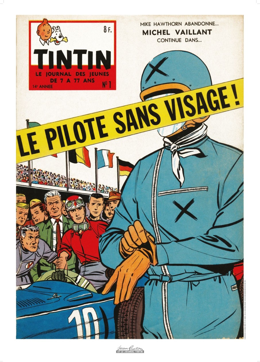 Les Invites De Tintin Jean Graton | Affiche Jean Graton-Le Pilote Sans Visage