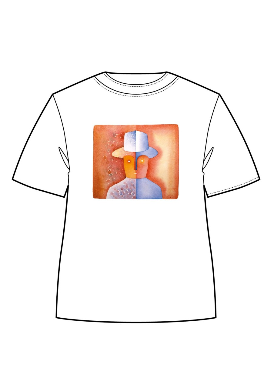 Les Invites De Tintin FOLON | Folon T-Shirt L'Autoportrait Blanc