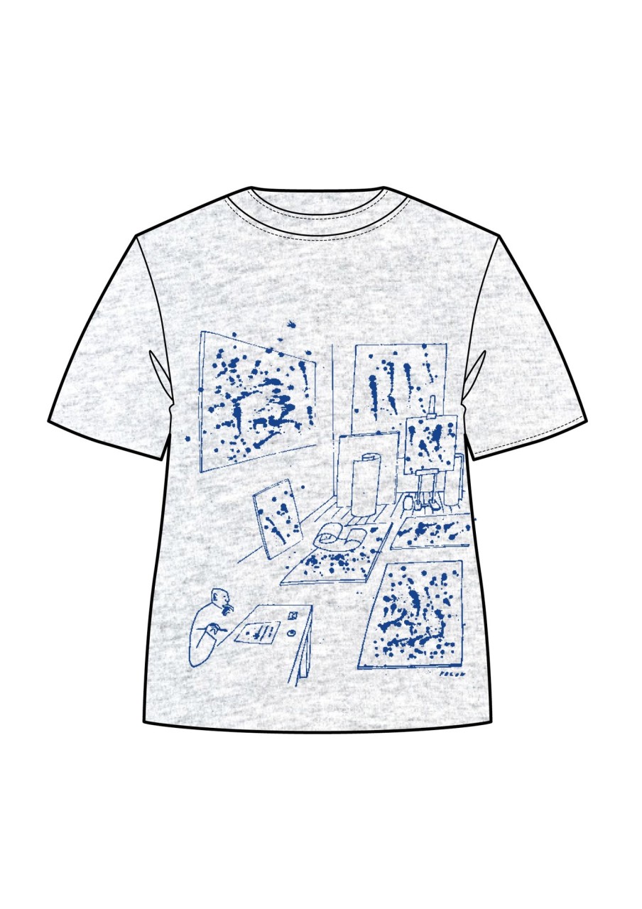 Les Invites De Tintin FOLON | Folon T-Shirt L'Artiste Gris Clair