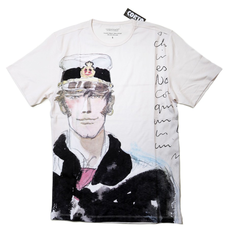 Les Invites De Tintin Corto Maltese | Corto Maltese T-Shirt Aquarelle Ecru