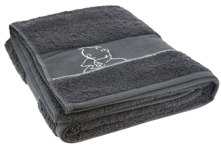 Mode - Maison Tintin | Drap De Douche Gris-Tintin