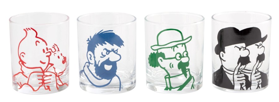 Mode - Maison Tintin | Pack 4 Verres-Personnages Tintin