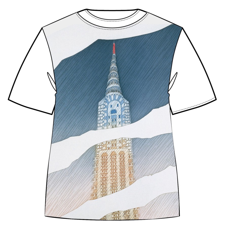 Les Invites De Tintin FOLON | Folon T-Shirt New-York Bleu