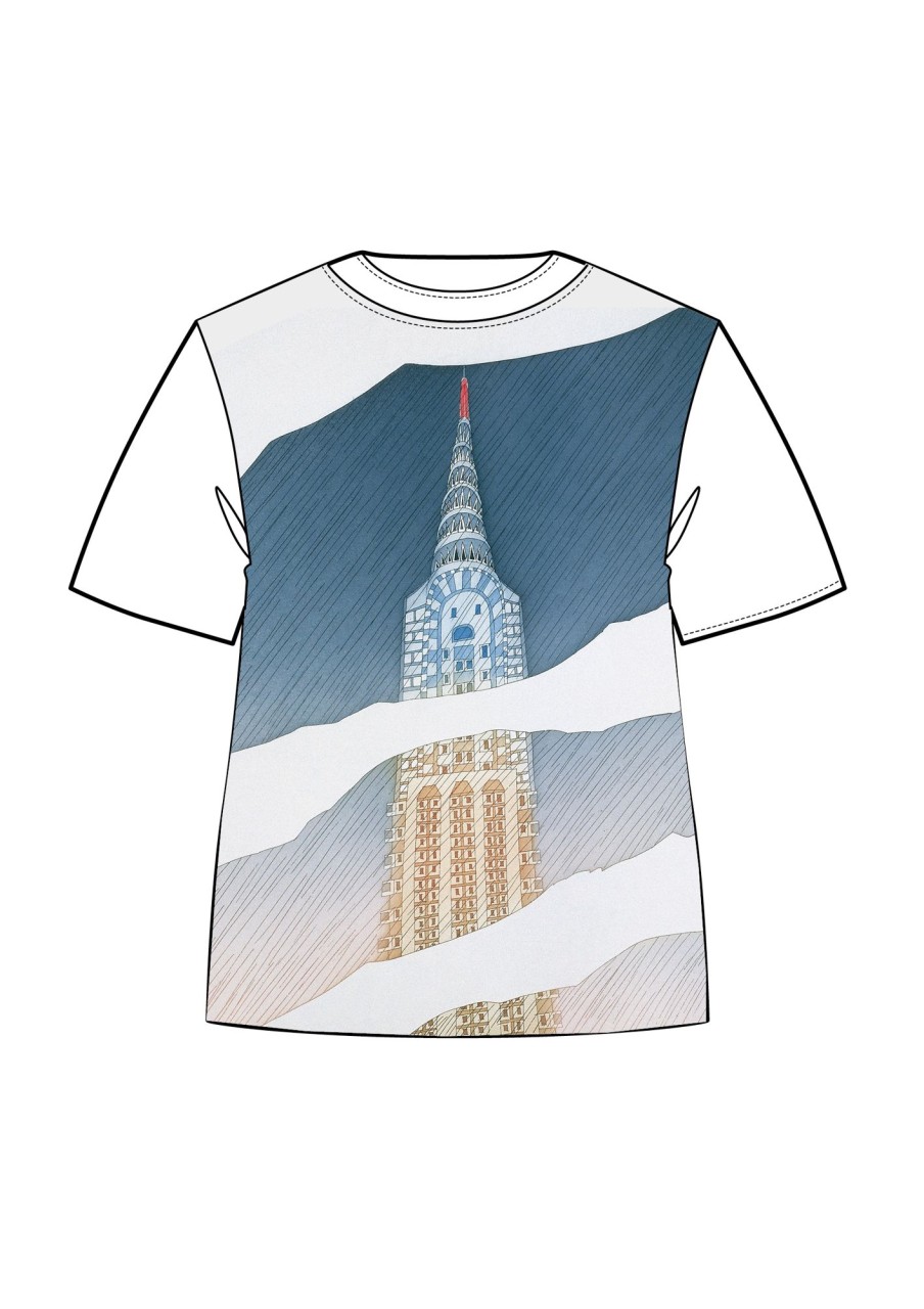 Les Invites De Tintin FOLON | Folon T-Shirt New-York Bleu