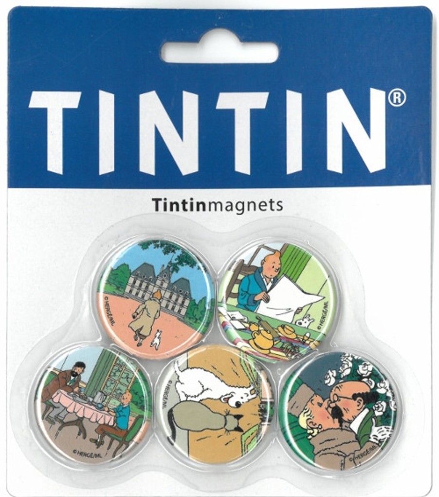 Mode - Maison Tintin | Magnets-Set De 5 Aimants Ronds