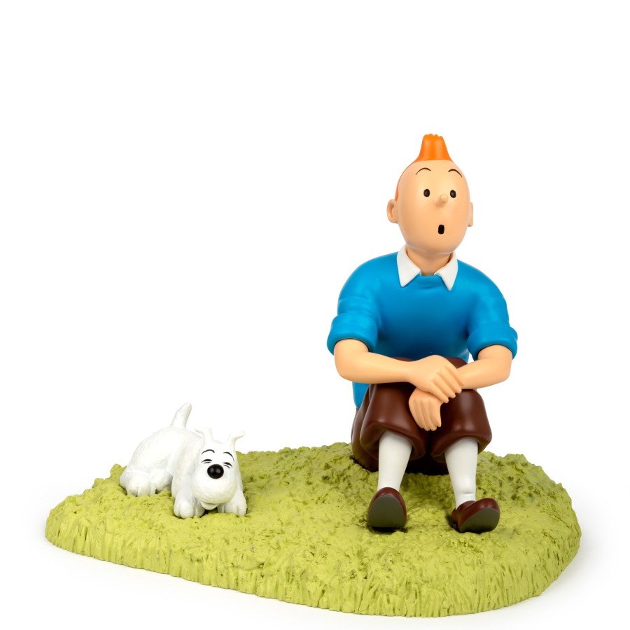 Figurines - Objets Tintin | Tintin Assis Dans L'Herbe