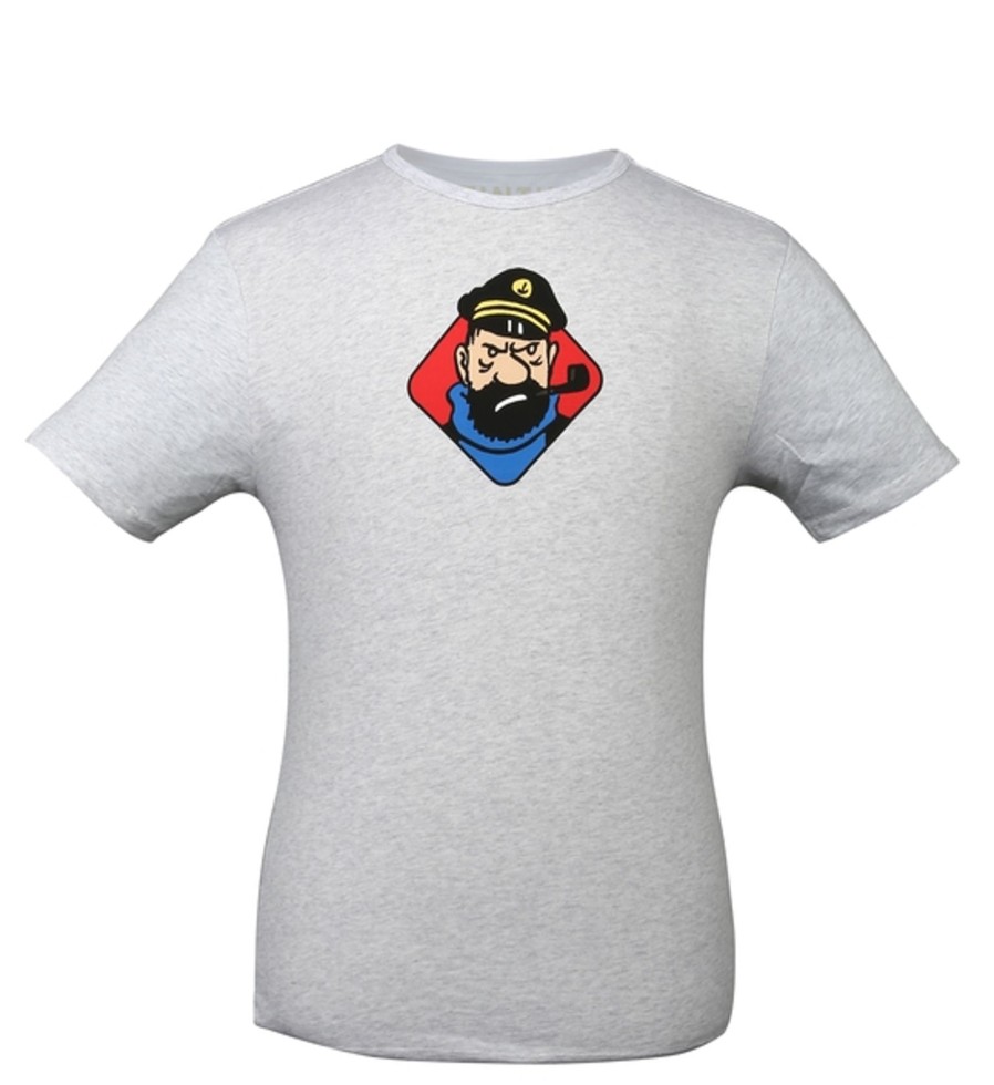 Mode - Maison Tintin | T-Shirt Haddock "Jurons" Gris Clair