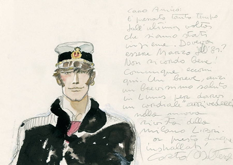 Les Invites De Tintin Corto Maltese | Corto Maltese-Carte Postale Aquarelle