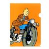 Livres - Papeterie Tintin | Chemise Plastique Tintin A4-Tintin Sur Une Moto